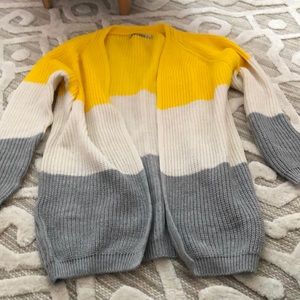 AQE fashion color block sweater